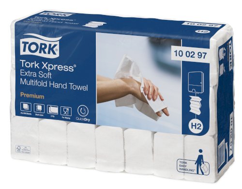 Serviettes Tork Xpress Extra Soft double épaisseur 0,34mx21cm blanc replié H2 Premium