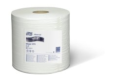Rouleau papier chiffon tork advanced W2 wiper 415 simple épaisseur 460mx25cm blanc