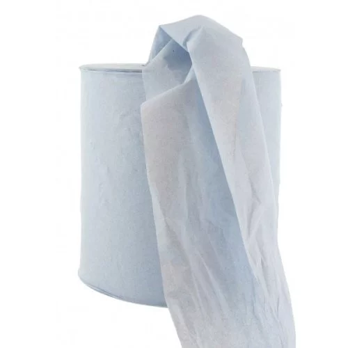 Karton 6 Rol. Midi Rolle, Reinig. papier, M2 1-lagig 300 m x 20 cm blau