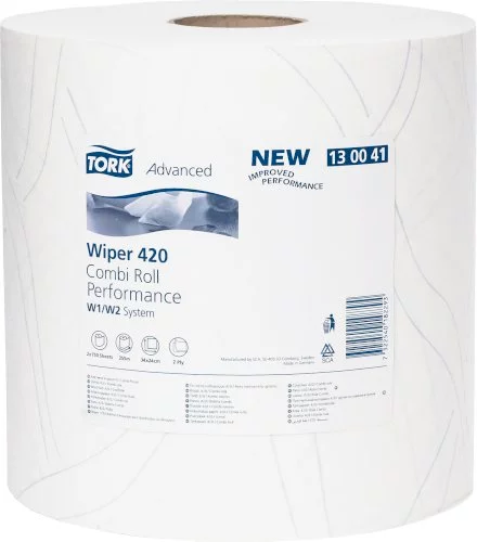 Tork poetsrol 2-lgs wit 255mtrx24cm perforatie W1/W2 Advanced