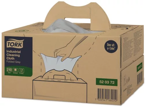 1 Pkg/210 Arbeitstücher Tork industriell 1-lagig 41,5 x 35,5 cm grau Vlies