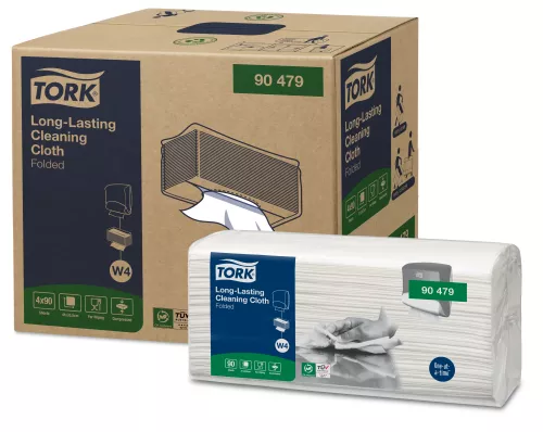 4 Pck./90 Tork-Arbeitstücher Long-Lasting W4 gefaltet, 1-Schicht, 35.5x41cm