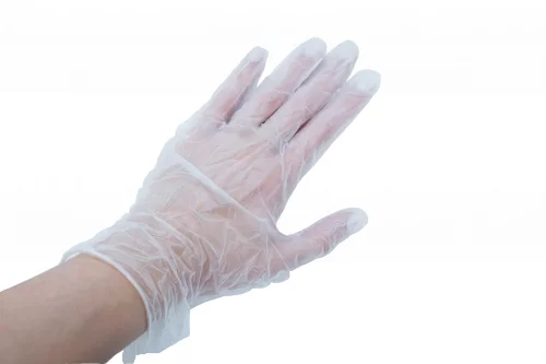 Handschoenen vinyl maat M transparant, niet gepoederd
