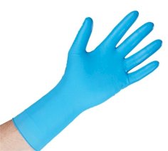 Soft handschoen nitril maat M blauw ongepoederd