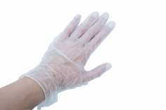 Vinyl gants taille S transparent transparent, non poudré