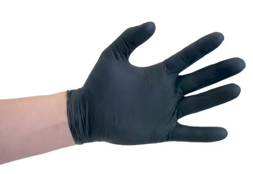 Gants nitrile taille M noir non poudré