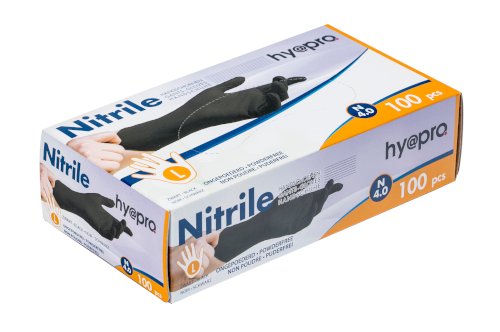 100 Handschuhe Nitril Größe L schwarz ungepudert