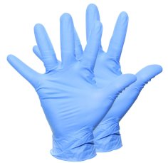 Vinyl gants taille S bleu poudreux