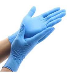 Handschoen Comfort Nitrile blauw, ongepoederd, maat L