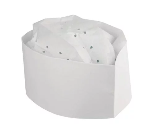 Képi chapeau jetable papier blanc