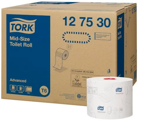 Tork Mid-size papier de toilette 2-pli 100mtrx10cm T6 Advanced