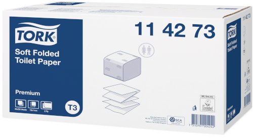 Tork Soft Toiletpapier Gevouwen, 2-lgs 19x11cm T3 Premium