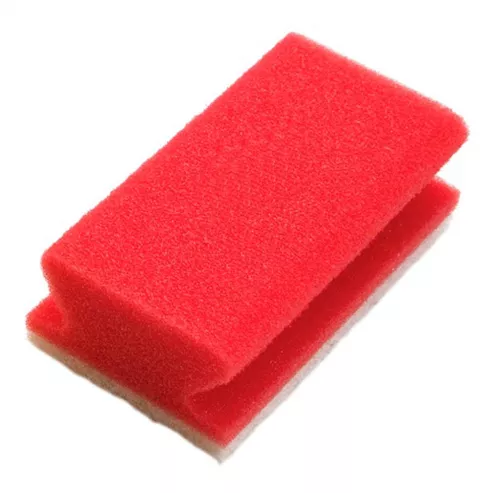 Reinigingsspons Taski 14x8cm rood/wit met greep