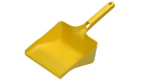 Pelle à poussière avec poignée jaune