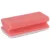 Schuurspons 7x15cm  rood/wit Comtesse