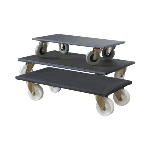 Meubelroller 35x60cm zwart/grijs polyamide wielen, draagkracht 500kg