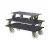 Meubelroller 35x60cm zwart/grijs polyamide wielen, draagkracht 500kg