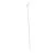 Rechthouder PVC 65cm wit t.b.v. driehoekvlaggen