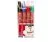 4 Whiteboardmarker Sortiment (schwarz, rot, blau, grün), Rundspitze