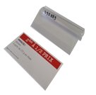 Promo-Kartenhalter 72 x 150 mm, A 12 für Anbringung zwischen Preisschild/ digitalem Preisschild