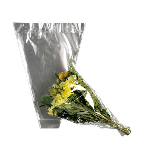 Blumentüte OPP 70x70x20cm geblockt pro 50 Stück 40my transparent