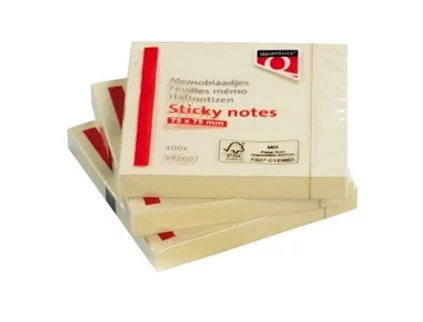 12 wiederverwendbare Notizblöcke, 75 x 75 mm, gelb 100 Blatt