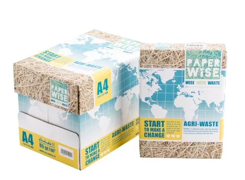 5 Pkg./500 Bl. Kopierpapier A4 80 g Landwirtschaftlicher Abfall, weiß, PaperWise