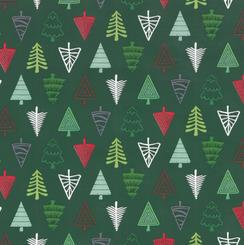 Kerstpapier kerstbomen 70cm 70 grs