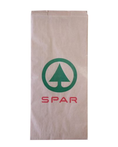 AGF Beutel Papier 16x(2x5)x35.5cm Bedruckt mit Spar Logo, 40grs, 1.5kg