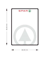 Etiket 60x80mm wit Spar opdruk voor DIGI weegschaal  